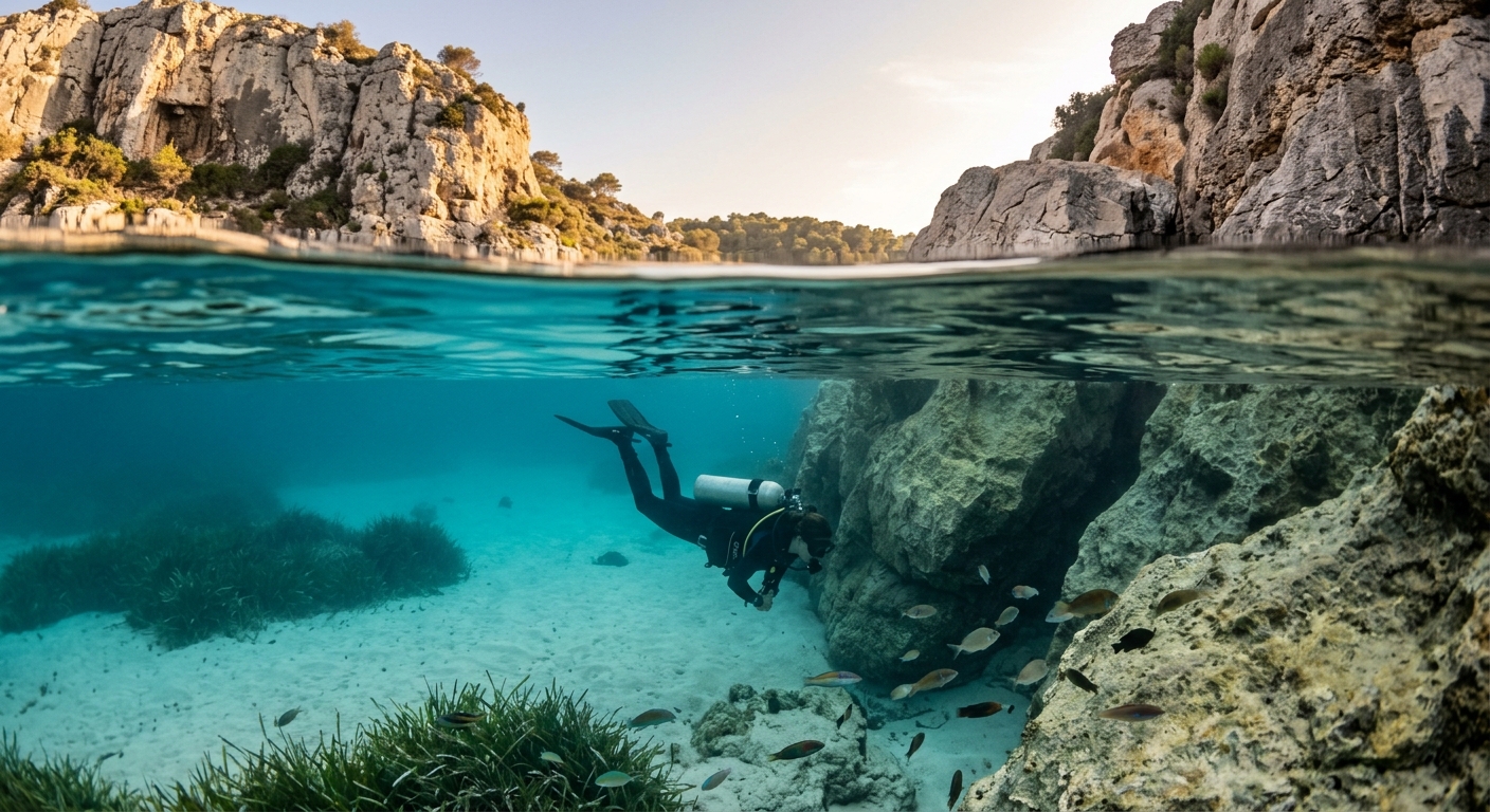 Mgarr ix-Xini bay diving, Gozo